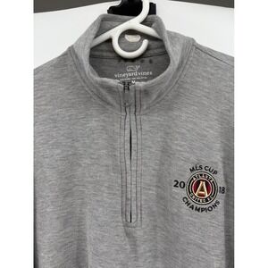 Vineyard Vines Men's Gray MLS Cup 2018 Atlanta United FC Champions Quarter Zip